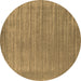 Round Abstract Brown Contemporary Rug, con2663brn