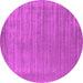 Round Machine Washable Abstract Pink Contemporary Rug, wshcon2663pnk