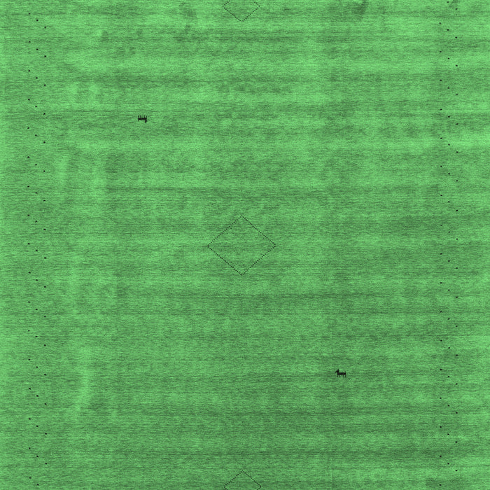 Machine Washable Abstract Emerald Green Contemporary Area Rugs, wshcon2664emgrn