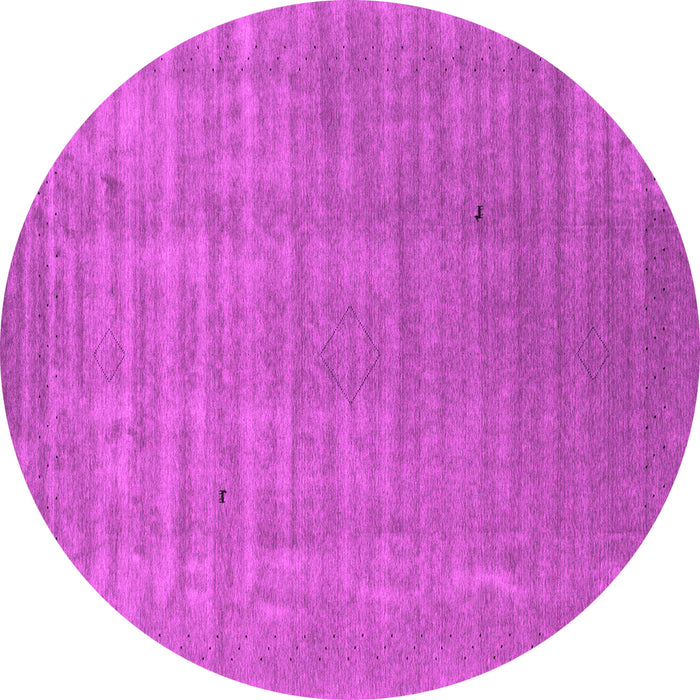 Round Abstract Pink Contemporary Rug, con2664pnk