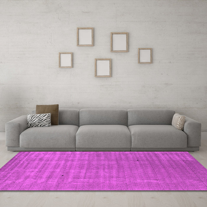 Machine Washable Abstract Pink Contemporary Rug in a Living Room, wshcon2664pnk
