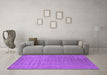 Machine Washable Abstract Purple Contemporary Area Rugs in a Living Room, wshcon2664pur