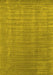 Abstract Yellow Contemporary Rug, con2664yw