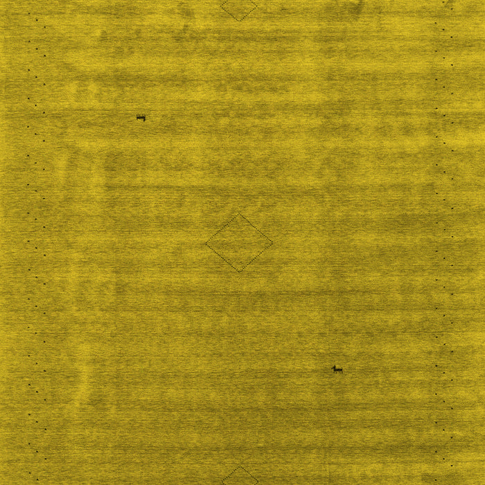 Abstract Yellow Contemporary Rug, con2664yw