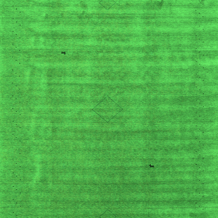 Serging Thickness of Machine Washable Abstract Green Contemporary Area Rugs, wshcon2664grn