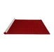 Serging Thickness of Machine Washable Contemporary Neon Red Rug, wshcon2665