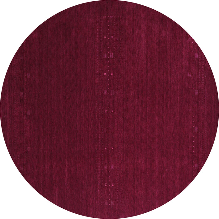 Round Machine Washable Abstract Purple Contemporary Area Rugs, wshcon2665pur