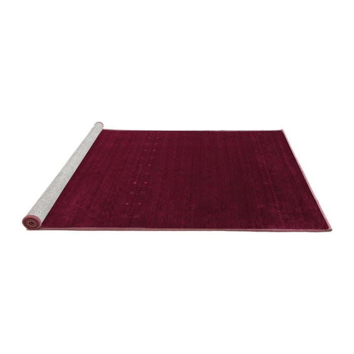 Sideview of Machine Washable Abstract Purple Contemporary Area Rugs, wshcon2665pur