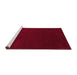 Sideview of Machine Washable Abstract Pink Contemporary Rug, wshcon2665pnk