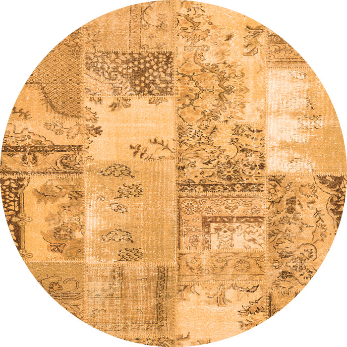 Machine Washable Patchwork Orange Transitional Area Rugs, wshcon2666org