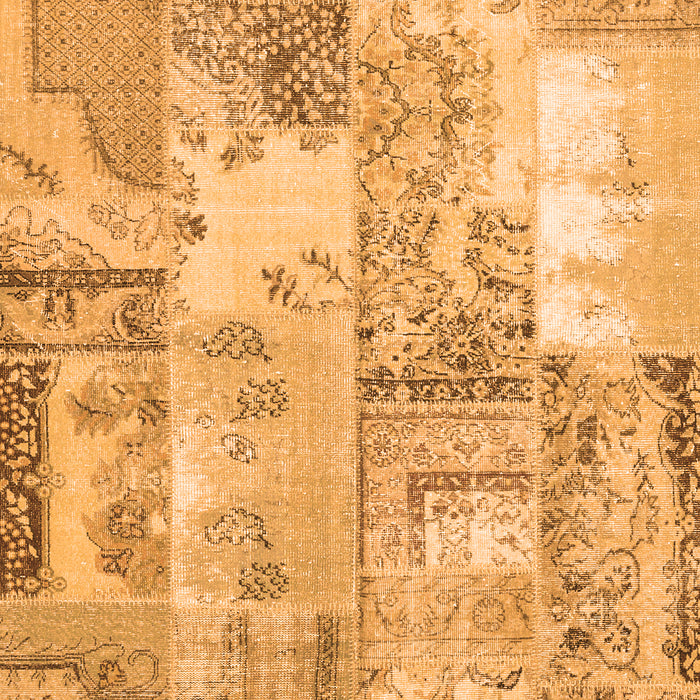 Patchwork Orange Transitional Rug, con2666org