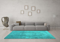 Machine Washable Persian Turquoise Bohemian Rug, wshcon2667turq