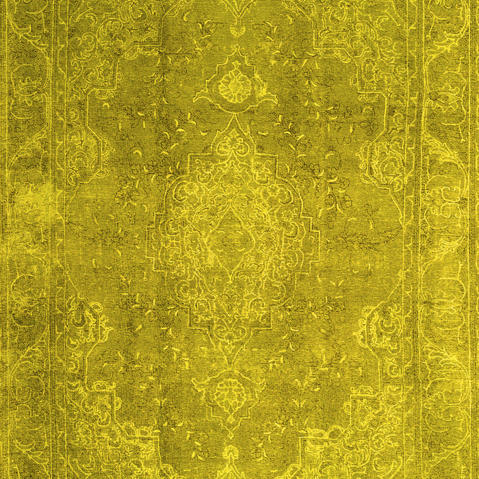 Machine Washable Persian Yellow Bohemian Rug, wshcon2667yw