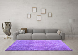 Machine Washable Persian Purple Bohemian Area Rugs in a Living Room, wshcon2667pur