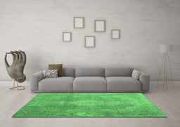 Machine Washable Persian Emerald Green Bohemian Area Rugs in a Living Room,, wshcon2667emgrn