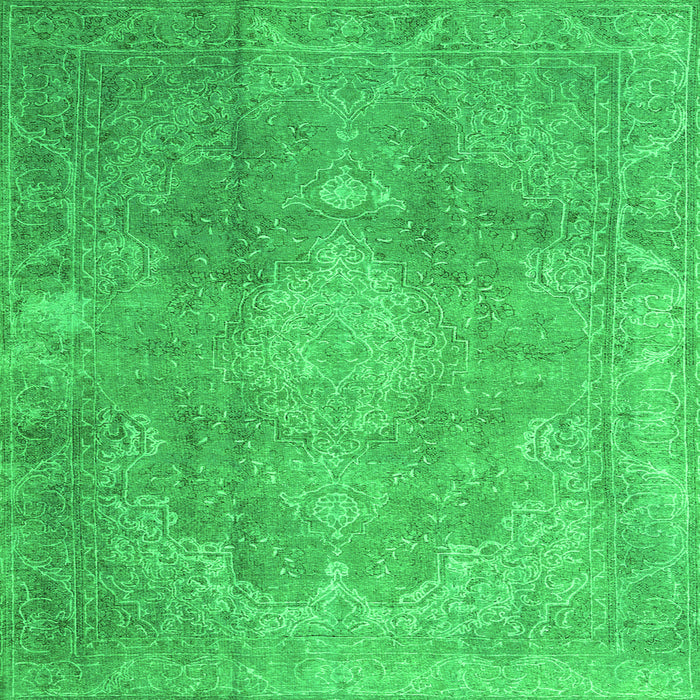 Serging Thickness of Persian Green Bohemian Rug, con2667grn