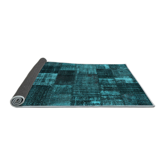 Sideview of Patchwork Light Blue Transitional Rug, con2668lblu