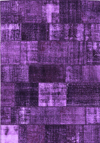 Patchwork Purple Transitional Rug, con2668pur