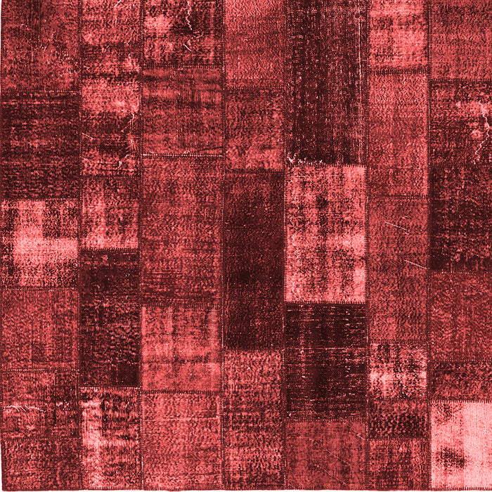 Patchwork Red Transitional Rug, con2668red