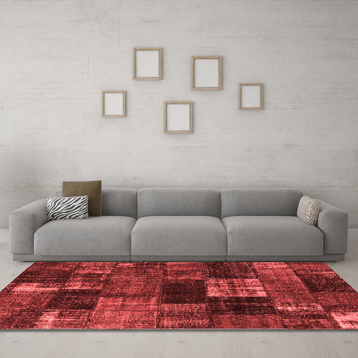 Transitional Red Washable Rugs