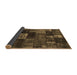 Sideview of Patchwork Brown Transitional Rug, con2668brn