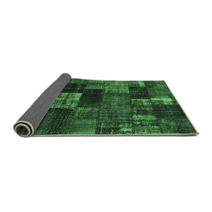 Sideview of Patchwork Emerald Green Transitional Rug, con2668emgrn