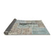 Thickness of Contemporary Granite Gray Patchwork Rug, con2669