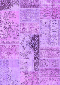 Patchwork Purple Transitional Rug, con2669pur