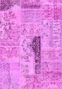 Patchwork Pink Transitional Rug, con2669pnk