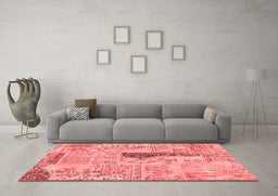 Transitional Red Washable Rugs