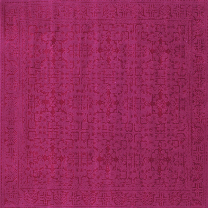 Square Machine Washable Abstract Purple Contemporary Area Rugs, wshcon266pur