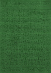 Abstract Emerald Green Contemporary Rug, con266emgrn