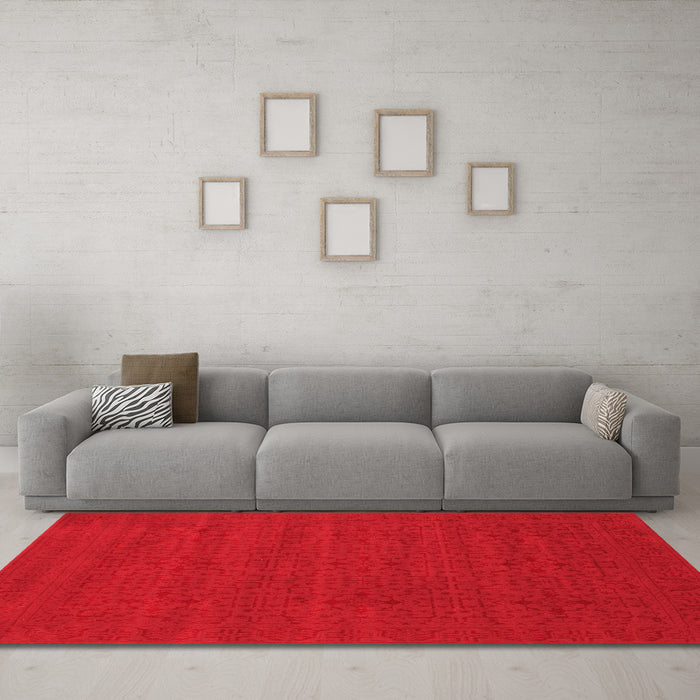Contemporary Red Washable Rugs