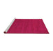 Sideview of Machine Washable Abstract Pink Contemporary Rug, wshcon266pnk