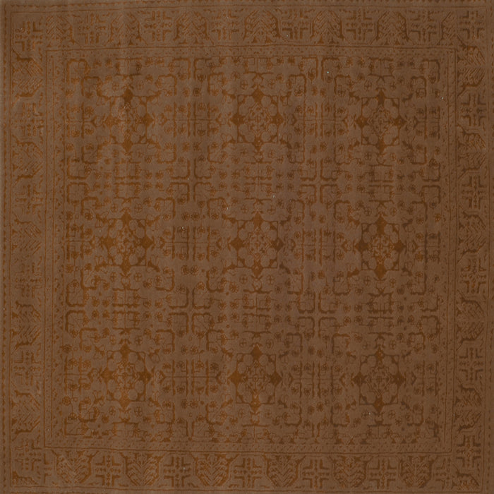 Square Abstract Turquoise Contemporary Rug, con266turq