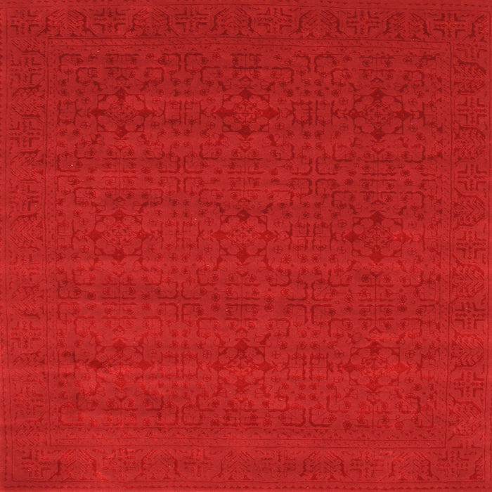 Serging Thickness of Abstract Orange Contemporary Rug, con266org