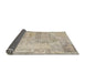 Thickness of Contemporary Brown Patchwork Rug, con2670