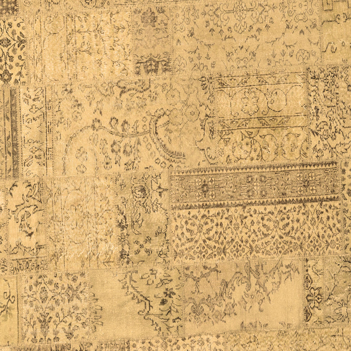 Patchwork Brown Transitional Rug, con2670brn