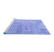 Sideview of Machine Washable Patchwork Blue Transitional Rug, wshcon2670blu