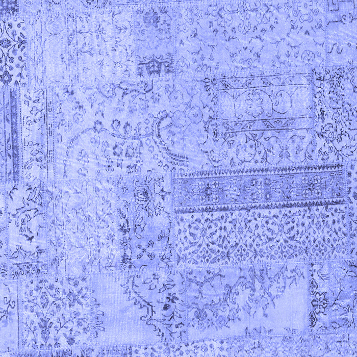 Patchwork Blue Transitional Rug, con2670blu
