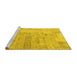 Sideview of Machine Washable Patchwork Yellow Transitional Rug, wshcon2670yw