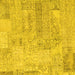 Square Patchwork Yellow Transitional Rug, con2670yw