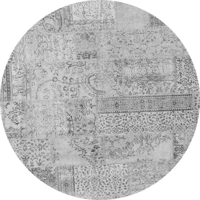 Square Patchwork Gray Transitional Rug, con2670gry