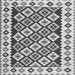 Serging Thickness of Southwestern Gray Country Rug, con2671gry