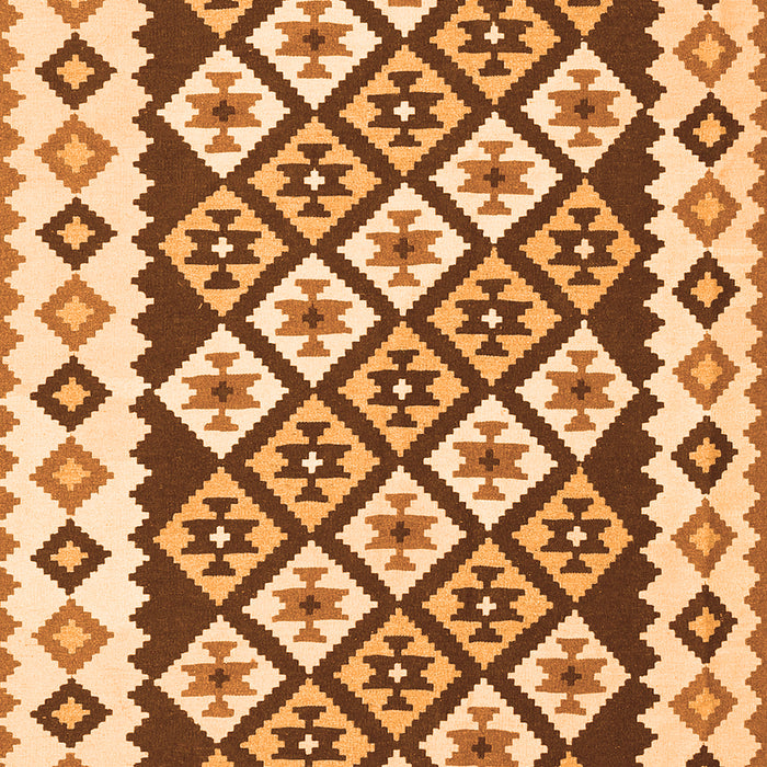 Serging Thickness of Machine Washable Southwestern Orange Country Area Rugs, wshcon2671org