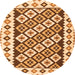 Machine Washable Southwestern Orange Country Area Rugs, wshcon2671org