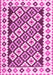 Machine Washable Southwestern Pink Country Rug, wshcon2671pnk