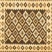 Square Machine Washable Southwestern Brown Country Rug, wshcon2671brn