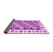 Sideview of Southwestern Purple Country Rug, con2671pur