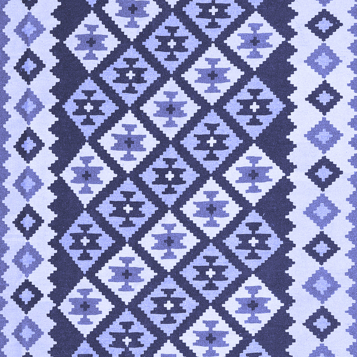 Machine Washable Southwestern Blue Country Rug, wshcon2671blu